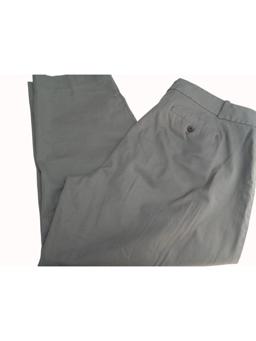 Talbots Womens The Perfect Crop Curvy Pants Size 16 Olive Green Cotton Stretch
